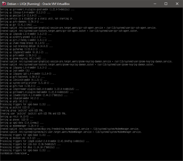 Running 'apt install lxde'
